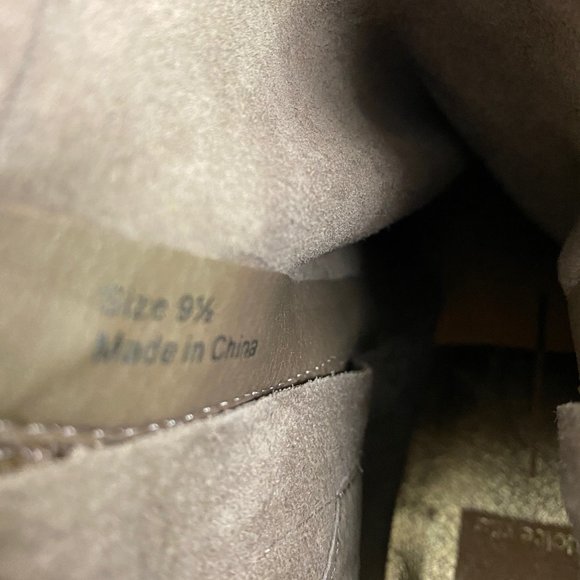 Dolce Vita Lana - Women's Taupe Suede Ankle Boots - Picture 6 of 7